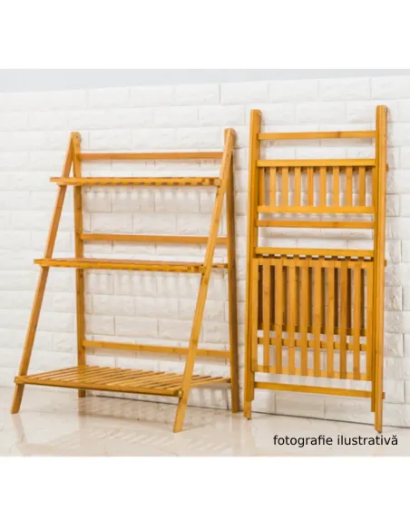 Raft, NEPEL TYP 2, living/bucătărie/balcon, 70x47x122 cm, Bambus | MobilaOK
