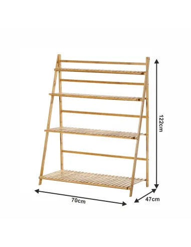 Raft, NEPEL TYP 2, living/bucătărie/balcon, 70x47x122 cm, Bambus | MobilaOK