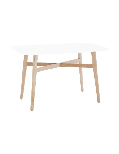 Masă Dining CYRUS 2 NEW, sufragerie, 120x80 cm, MDF și lemn masiv | MobilaOK