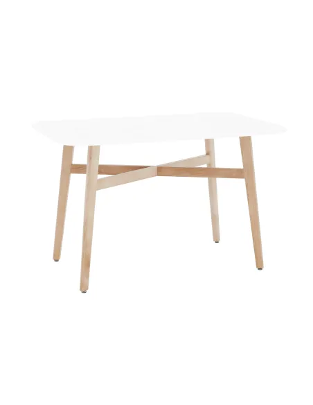 Masă Dining CYRUS 2 NEW, sufragerie, 120x80 cm, MDF și lemn masiv | MobilaOK