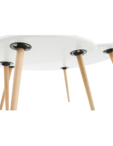 Set 2 Măsuțe Cafea, FOLKO NEW, living/birou, grosime 18 mm, PAL/fag natural, KONDELA | MobilaOK