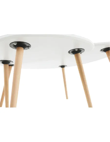 Set 2 Măsuțe Cafea, FOLKO NEW, living/birou, grosime 18 mm, PAL/fag natural, KONDELA | MobilaOK