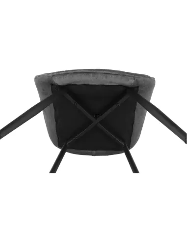 Scaun SARIN, birou/living, 54x56x90 cm, catifea și metal | MobilaOK