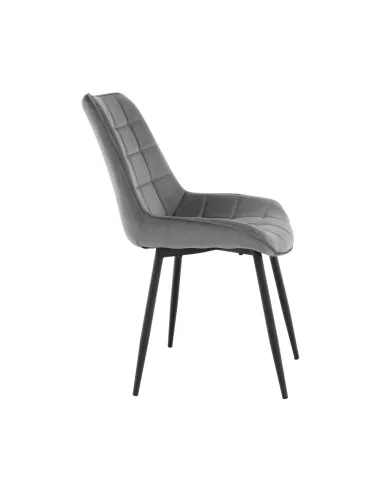 Scaun SARIN, birou/living, 54x56x90 cm, catifea și metal | MobilaOK