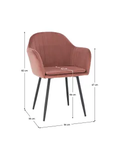 Fotoliu ZIRKON, living, 56x82x55 cm, Catifea Velvet/Metal | MobilaOK 2