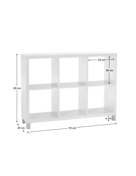 Dulap biblioraft, TOFI 4 NEW, living/birou, 111x29x83 cm, PAL melaminat | MobilaOK