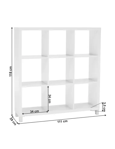 Dulap bibliotecă, TOFI 5 NEW, living/hol/birou, 111x29x83 cm, PAL melaminat | MobilaOK