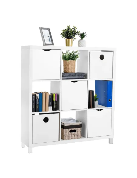 Dulap bibliotecă, TOFI 5 NEW, living/hol/birou, 111x29x83 cm, PAL melaminat | MobilaOK