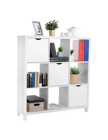 Dulap bibliotecă, TOFI 5 NEW, living/hol/birou, 111x29x83 cm, PAL melaminat | MobilaOK