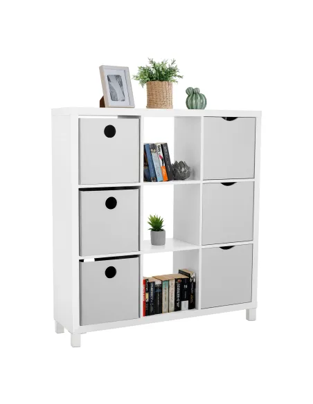 Dulap bibliotecă, TOFI 5 NEW, living/hol/birou, 111x29x83 cm, PAL melaminat | MobilaOK