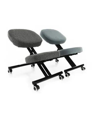 Scaun ergonomic de îngenunchiere KILIAN, birou, 45x62x52-62 cm, ţesătură şi metal | MobilaOK