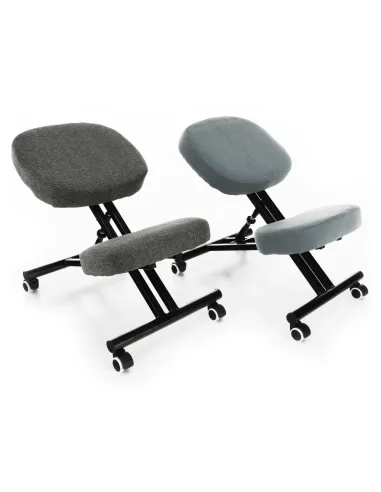 Scaun ergonomic de îngenunchiere KILIAN, birou, 45x62x52-62 cm, ţesătură şi metal | MobilaOK