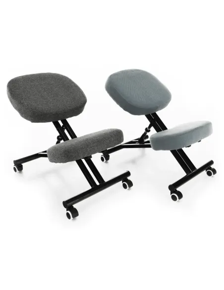 Scaun ergonomic de îngenunchiere KILIAN, birou, 45x62x52-62 cm, ţesătură şi metal | MobilaOK