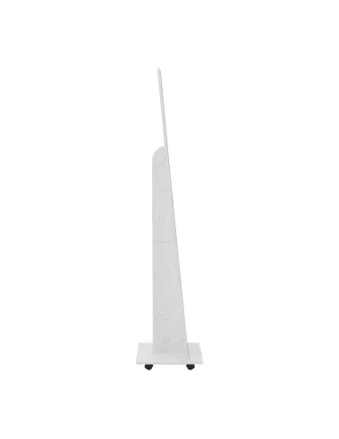 Oglindă cu roți NEPTUN, dormitor/hol, 40x168 cm, MDF alb | MobilaOK