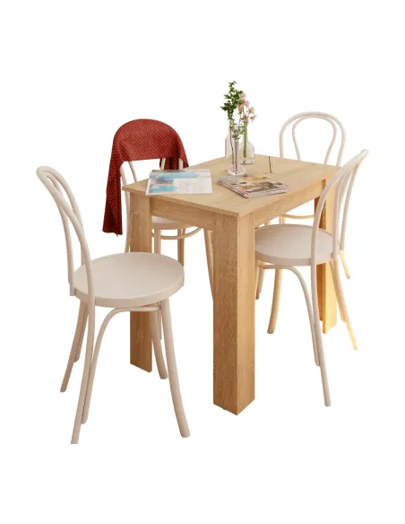 Masă Dining TARINIO, dining, 86x75x60 cm, PAL melaminat stejar sonoma | MobilaOK