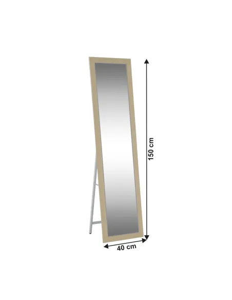 Oglindă ASUEL pentru hol/dormitor, 40x150 cm, metal/plastic/oglindă | MobilaOK