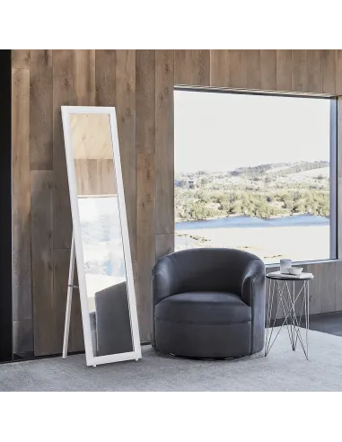 Oglindă de podea LAVAL, living/dormitor, 40x150 cm, lemn | MobilaOK