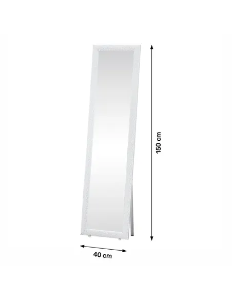 Oglindă de podea LAVAL, living/dormitor, 40x150 cm, lemn | MobilaOK