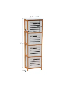 Comodă TALAS, dormitor/hol/living, 32x30x109 cm, MDF și lemn masiv | MobilaOK 2
