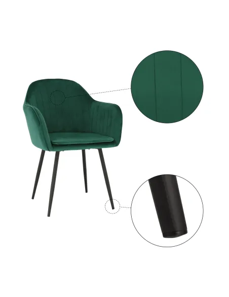 Fotoliu ZIRKON living, 56x82x55 cm, Catifea Velvet/Metal | MobilaOK
