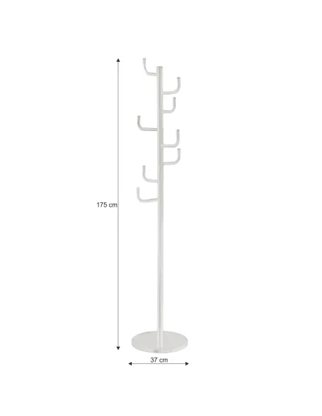 Cuier ELDER, hol / intrare, 37x175 cm, Metal și marmură | MobilaOK