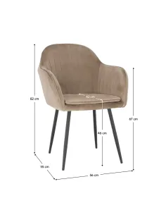 Fotoliu ZIRKON living, dormitor, birou 56x82x55 cm catifea Velvet, metal | MobilaOK 2