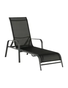 Șezlong ATREO, grădină/balcon, 64x161 cm, textil și metal, ATREO | MobilaOK