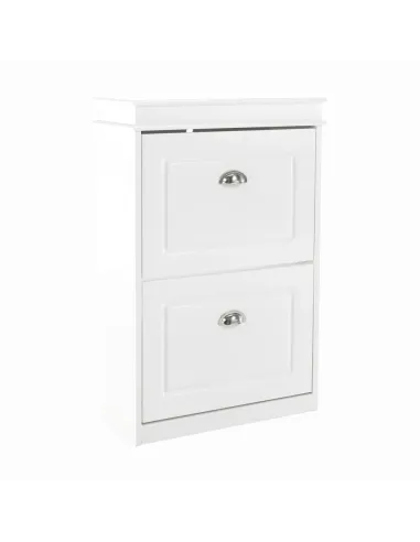 Pantofar SEBER TYP 1 pentru hol/dressing, 53.5x82.5x24 cm, PAL melaminat alb | MobilaOK