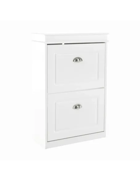 Pantofar SEBER TYP 1 pentru hol/dressing, 53.5x82.5x24 cm, PAL melaminat alb | MobilaOK