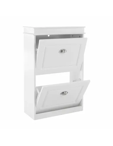 Pantofar SEBER TYP 1 pentru hol/dressing, 53.5x82.5x24 cm, PAL melaminat alb | MobilaOK