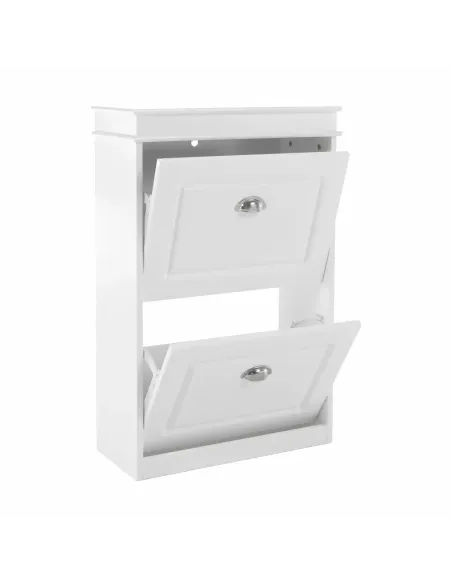 Pantofar SEBER TYP 1 pentru hol/dressing, 53.5x82.5x24 cm, PAL melaminat alb | MobilaOK