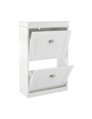 Pantofar SEBER TYP 1 pentru hol/dressing, 53.5x82.5x24 cm, PAL melaminat alb | MobilaOK