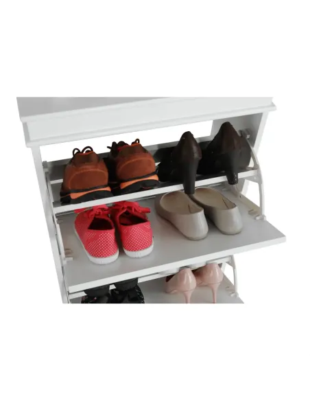 Pantofar SEBER TYP 1 pentru hol/dressing, 53.5x82.5x24 cm, PAL melaminat alb | MobilaOK