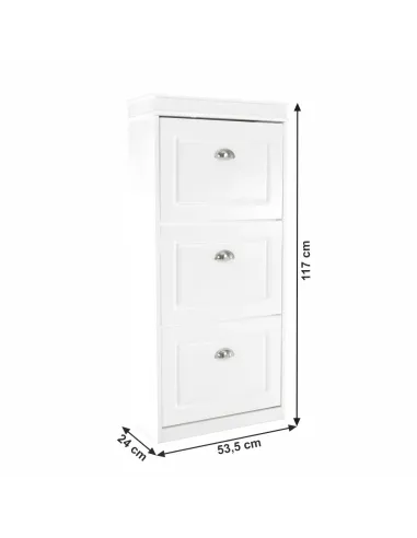 Pantofar SEBER TYP 2, hol/dressing, 53.5x117x24 cm, PAL/MDF, alb | MobilaOK