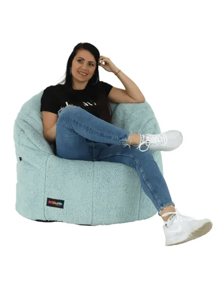 Fotoliu ALMERO, living, 75x75x75 cm, material textil mentol | MobilaOK
