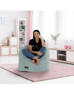 Fotoliu ALMERO, living, 75x75x75 cm, material textil mentol | MobilaOK 2