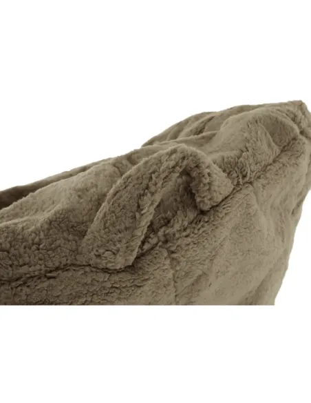 Fotoliu ALMERO living 75x75x75 cm, material textil maro deschis | MobilaOK