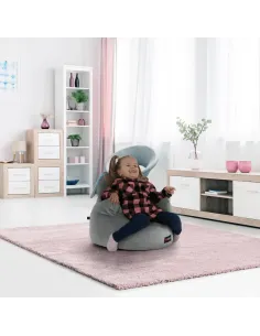 Fotoliu BABY TIPUL 2, copii, 55x50 cm, textil gri | MobilaOK 2