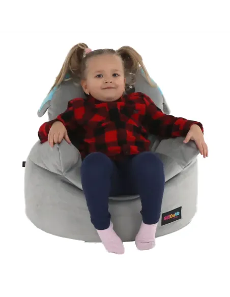 Fotoliu BABY TIPUL 2, copii, 55x50 cm, textil gri | MobilaOK