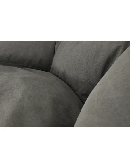 Fotoliu URASON, living, 80x80x80 cm, material textil gri | MobilaOK