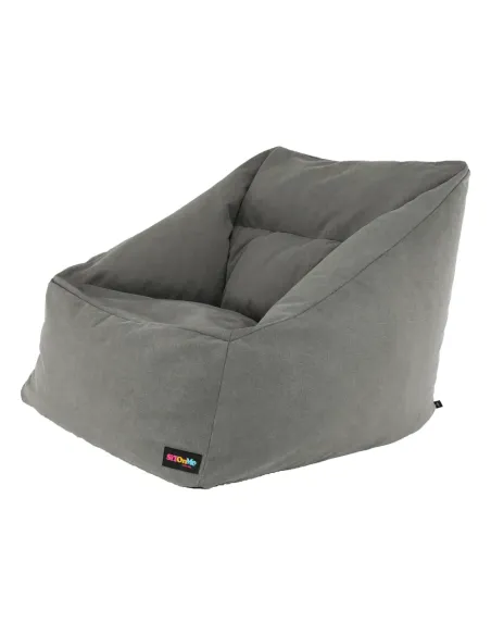 Fotoliu URASON, living, 80x80x80 cm, material textil gri | MobilaOK