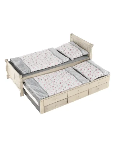 Pat, ANTIKO, dormitor/copii, 90x200, PAL/MDF, masiv | MobilaOK