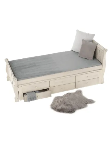 Pat, ANTIKO, dormitor/copii, 90x200, PAL/MDF, masiv | MobilaOK