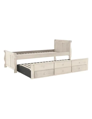 Pat, ANTIKO, dormitor/copii, 90x200, PAL/MDF, masiv | MobilaOK