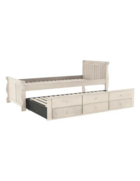 Pat, ANTIKO, dormitor/copii, 90x200, PAL/MDF, masiv | MobilaOK