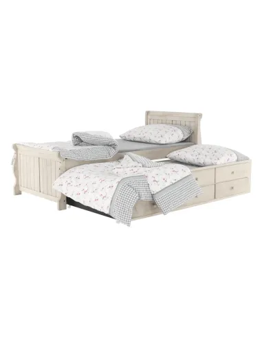 Pat, ANTIKO, dormitor/copii, 90x200, PAL/MDF, masiv | MobilaOK