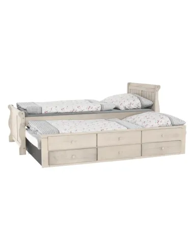 Pat, ANTIKO, dormitor/copii, 90x200, PAL/MDF, masiv | MobilaOK