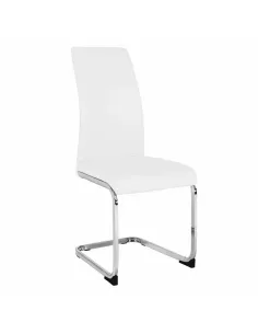 Scaun Dining VATENA, living/sufragerie, 42x56x99 cm, piele eco + metal crom | MobilaOK