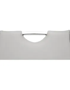 Scaun Dining TOSENA, gri deschis, pentru living/dining, 44x60.5x98 cm, piele eco și crom | MobilaOK 2