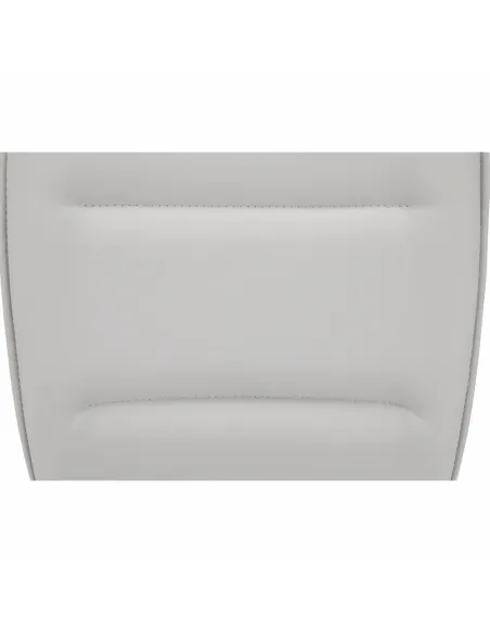 Scaun Dining TOSENA, gri deschis, pentru living/dining, 44x60.5x98 cm, piele eco și crom | MobilaOK